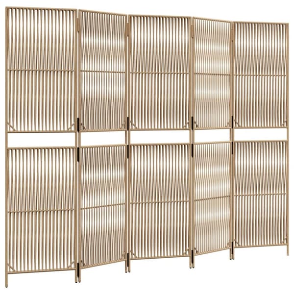rumdeler 5 paneler polyrattan beige