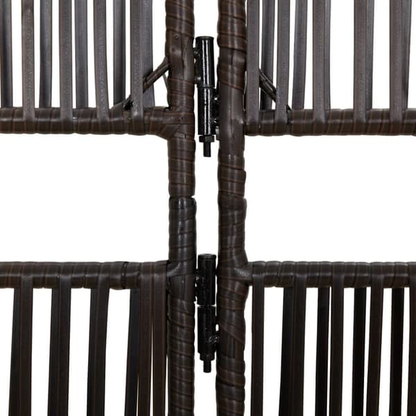 rumdeler 5 paneler polyrattan brun