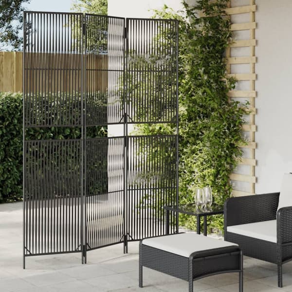 rumdeler 3 paneler polyrattan sort