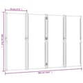 Miniatyrbillede 8 af 8: 4-panels rumdeler 280 x 180 cm lysegrå
