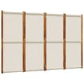 Miniatyrbillede 2 af 8: 4-panels rumdeler 280 x 180 cm lysegrå