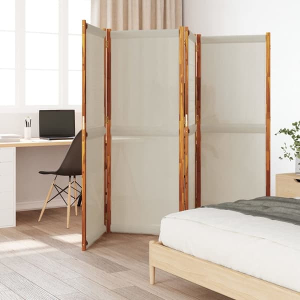 4-panels rumdeler 280 x 180 cm lysegrå