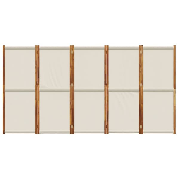 5-panels rumdeler 350 x 180 cm lysegrå