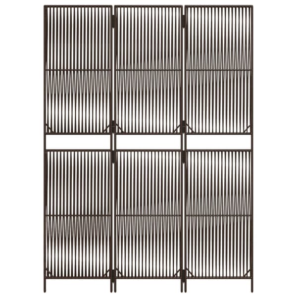 rumdeler 3 paneler polyrattan brun
