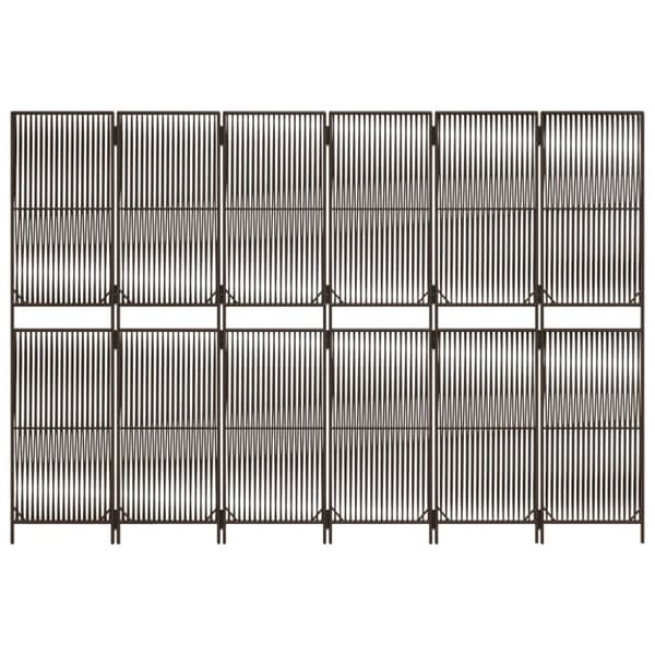 rumdeler 6 paneler polyrattan brun