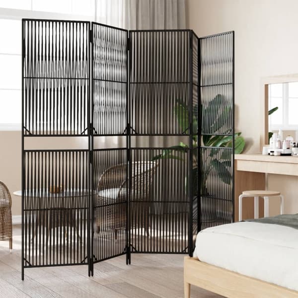 rumdeler 5 paneler polyrattan sort
