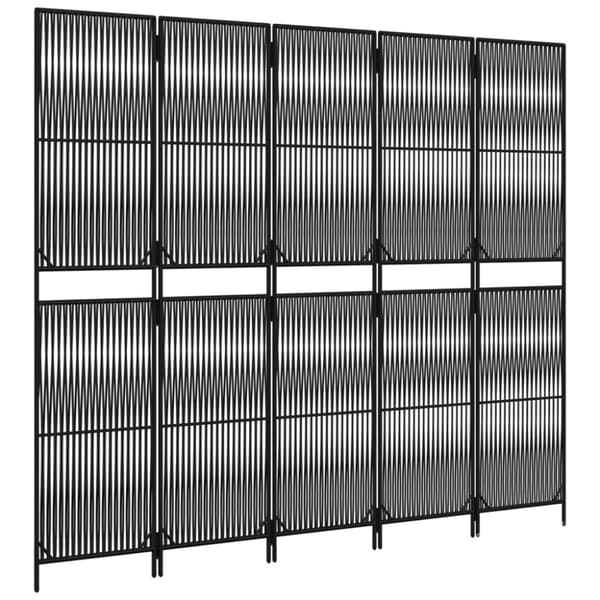 rumdeler 5 paneler polyrattan sort