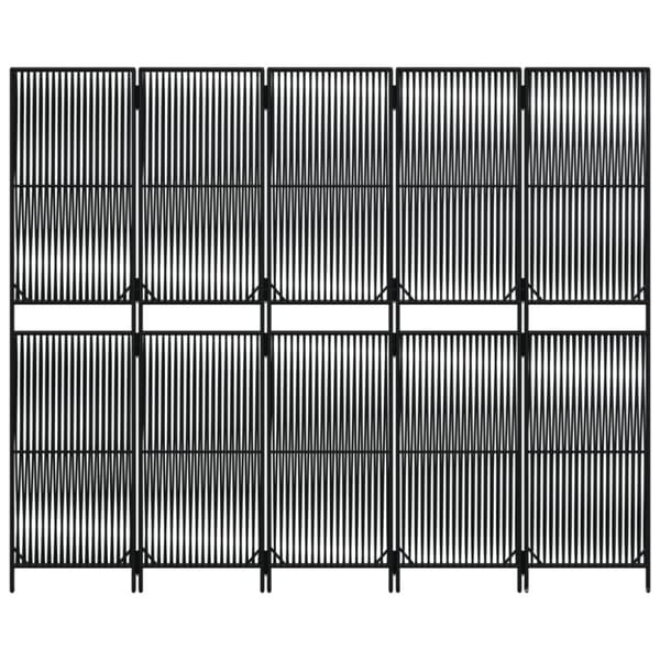 rumdeler 5 paneler polyrattan sort