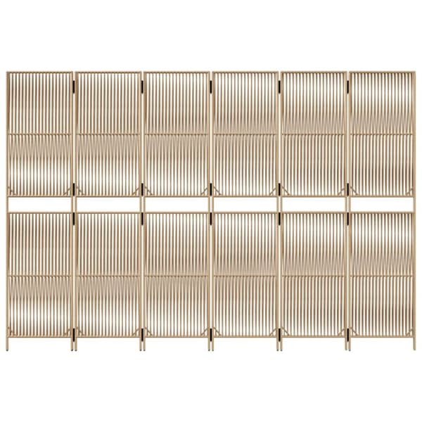 rumdeler 6 paneler polyrattan beige