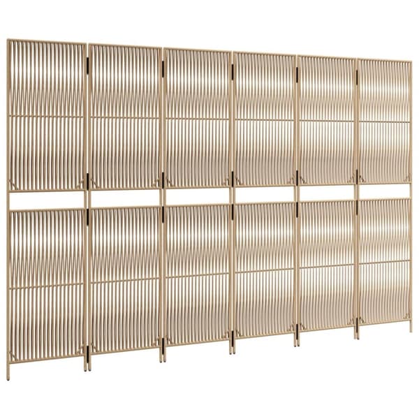 rumdeler 6 paneler polyrattan beige