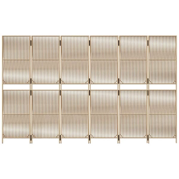 rumdeler 6 paneler polyrattan beige