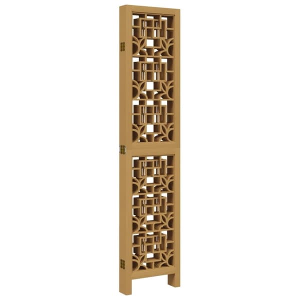 vidaXL Romdeler 6 paneler brun heltre keisertre