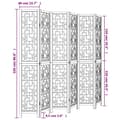 Miniatyrbillede 7 af 8: vidaXL rumdeler 6 paneler massivt kejsertræ brun