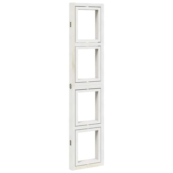 vidaXL Romdeler 4 paneler hvit heltre keisertre