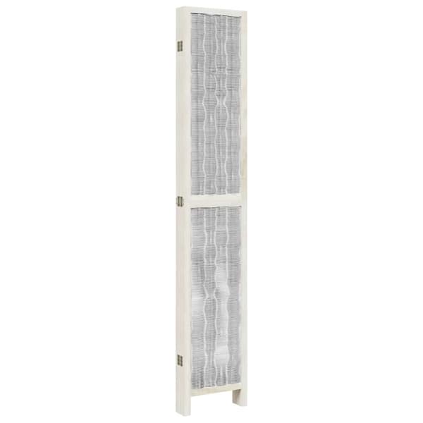 vidaXL Romdeler 6 paneler hvit heltre keisertre