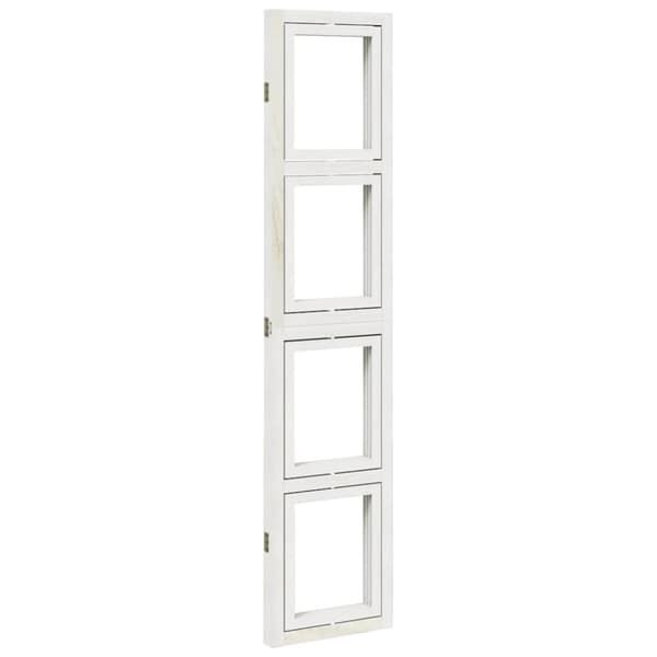 vidaXL Romdeler 3 paneler hvit heltre keisertre