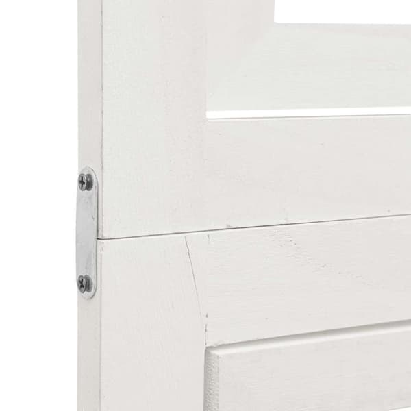 vidaXL Romdeler 3 paneler hvit heltre keisertre