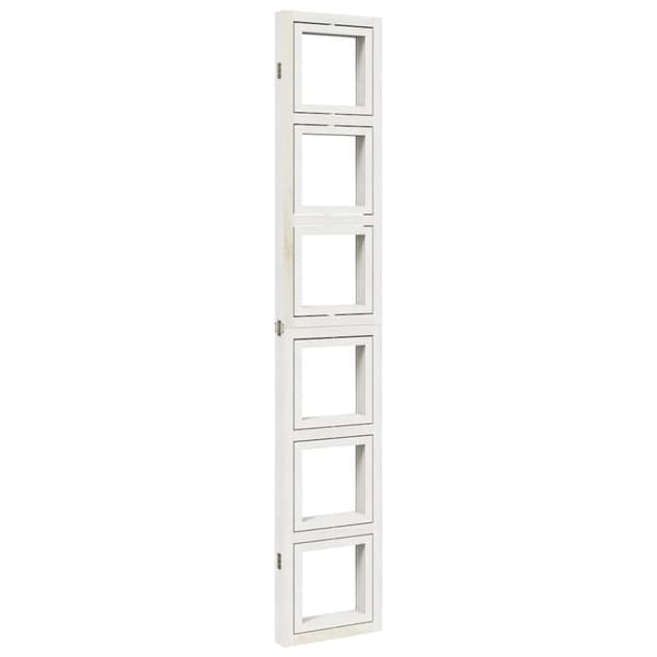 vidaXL Romdeler 4 paneler hvit heltre keisertre