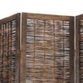 Miniatyrbillede 5 af 8: vidaXL rumdeler 6 paneler massivt kejsertræ mørkebrun