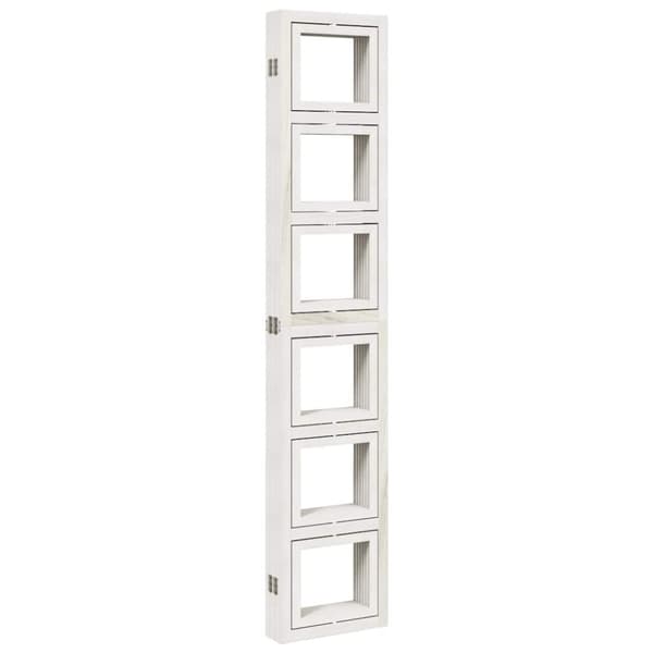 vidaXL Romdeler 6 paneler hvit heltre keisertre