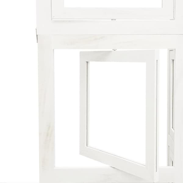 vidaXL Romdeler 6 paneler hvit heltre keisertre