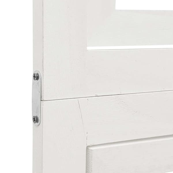 vidaXL Romdeler 6 paneler hvit heltre keisertre