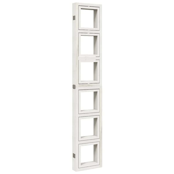 vidaXL Romdeler 6 paneler hvit heltre keisertre