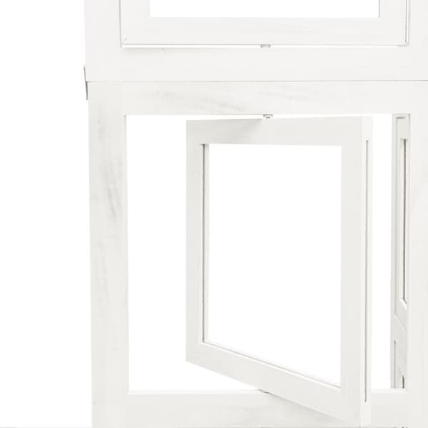 vidaXL Romdeler 6 paneler hvit heltre keisertre