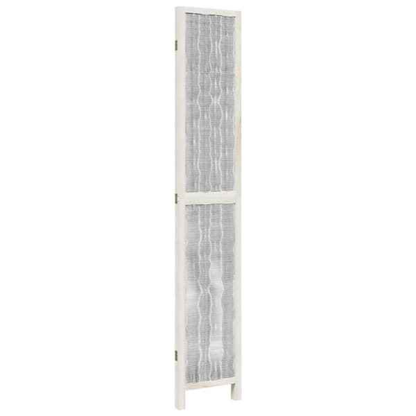 vidaXL Romdeler 3 paneler hvit heltre keisertre