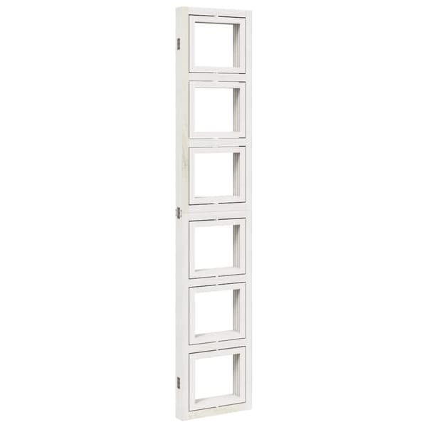vidaXL Romdeler 4 paneler hvit heltre keisertre