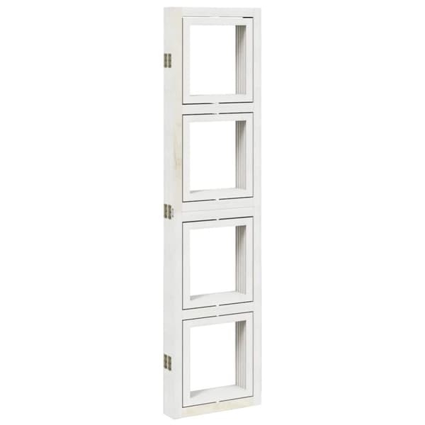 vidaXL Romdeler 5 paneler hvit heltre keisertre