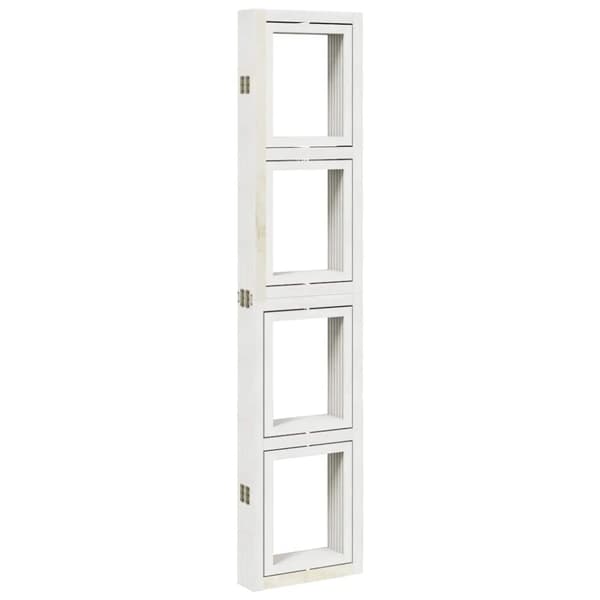 vidaXL Romdeler 6 paneler hvit heltre keisertre