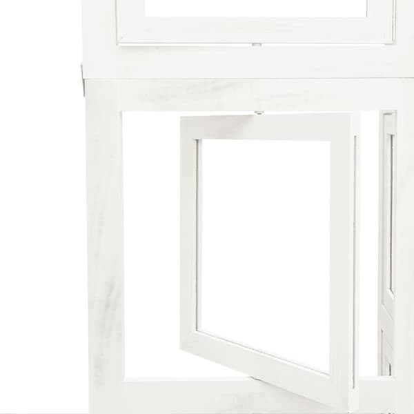 vidaXL Romdeler 6 paneler hvit heltre keisertre