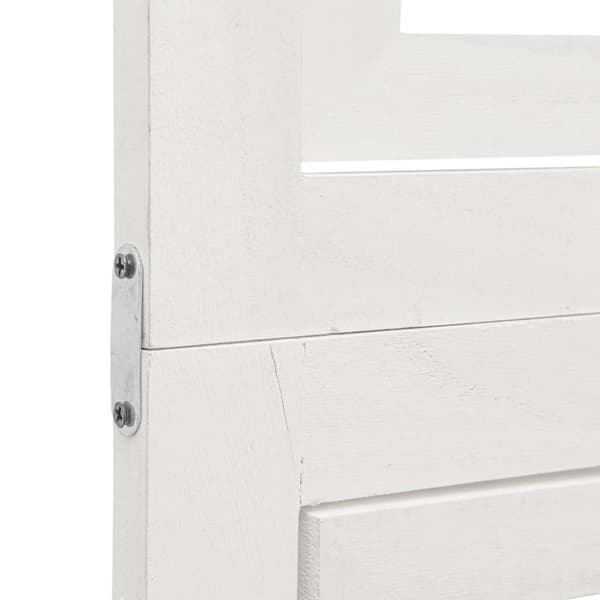 vidaXL Romdeler 6 paneler hvit heltre keisertre
