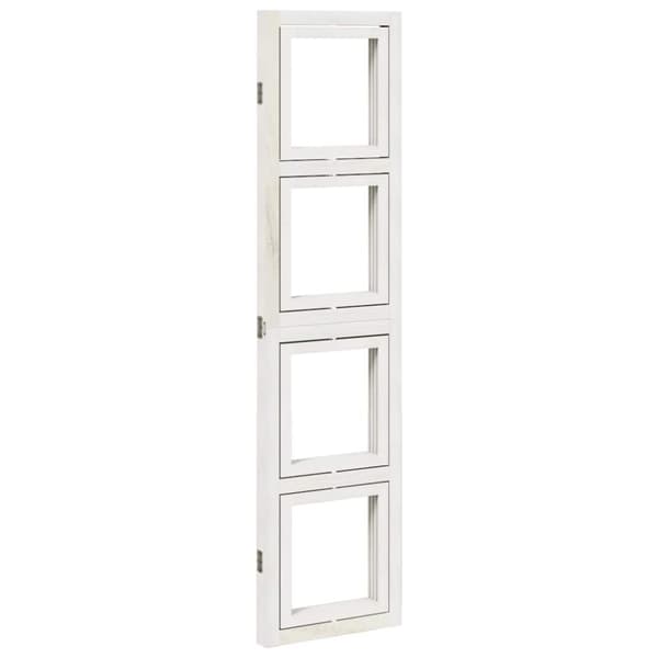 vidaXL Romdeler 3 paneler hvit heltre keisertre