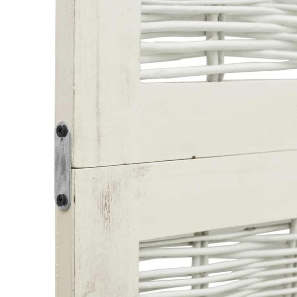 vidaXL Romdeler 5 paneler hvit heltre keisertre