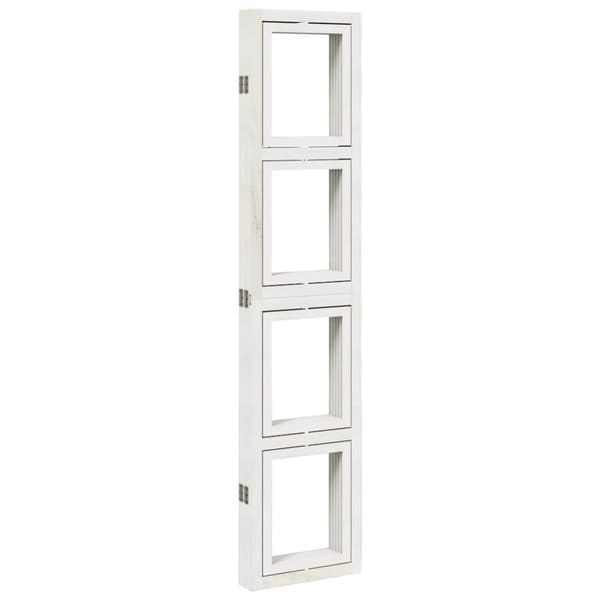vidaXL Romdeler 5 paneler hvit heltre keisertre