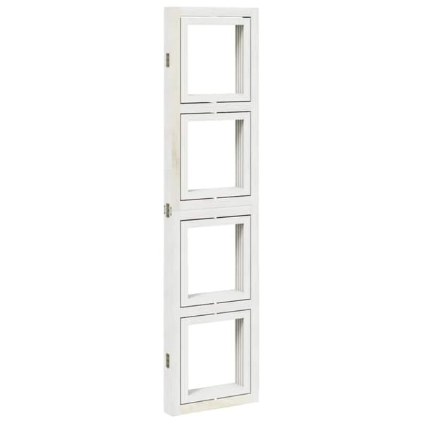 vidaXL Romdeler 4 paneler hvit heltre keisertre