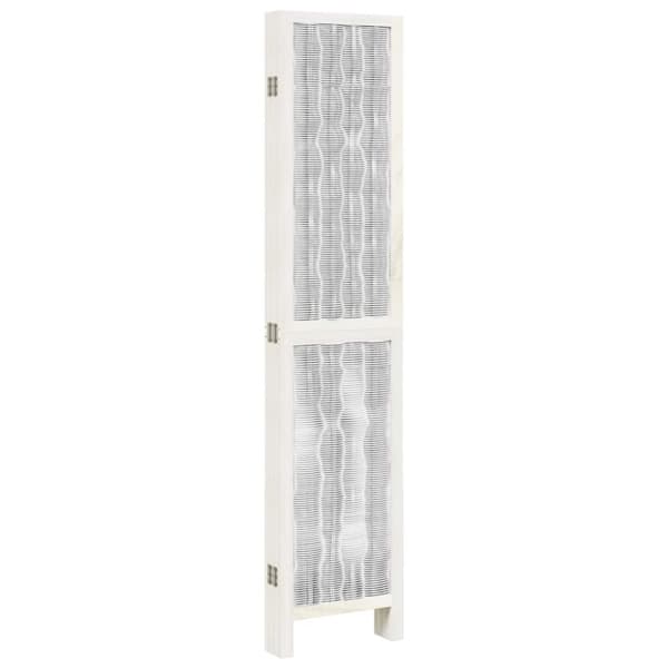 vidaXL Romdeler 6 paneler hvit heltre keisertre