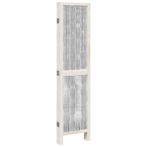 vidaXL Romdeler 5 paneler hvit heltre keisertre