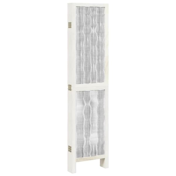 vidaXL Romdeler 6 paneler hvit heltre keisertre