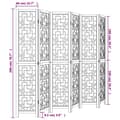 Miniatyrbillede 7 af 8: vidaXL rumdeler 6 paneler massivt kejsertræ brun