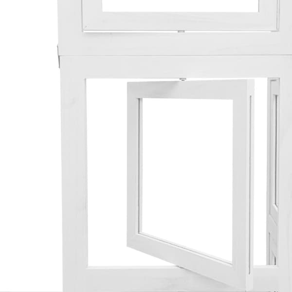 vidaXL Romdeler 5 paneler hvit heltre keisertre