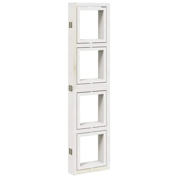 vidaXL Romdeler 6 paneler hvit heltre keisertre