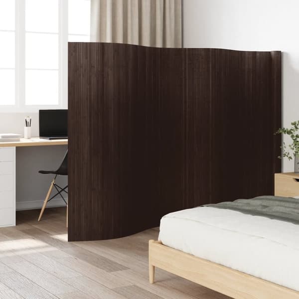 vidaXL rumdeler 165x600 cm bambus mørkebrun