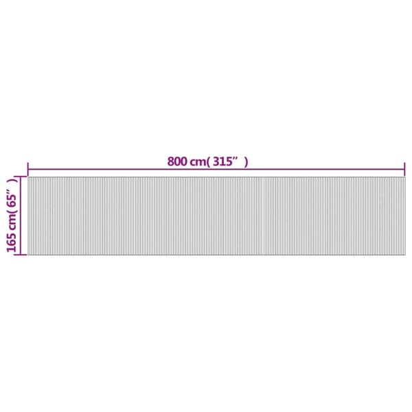 vidaXL rumdeler 165x800 cm bambus grå