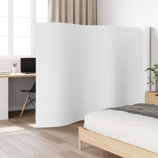 vidaXL Romdeler hvit 165x800 cm bambus