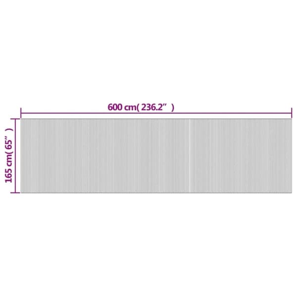 vidaXL Romdeler grå 165x600 cm bambus