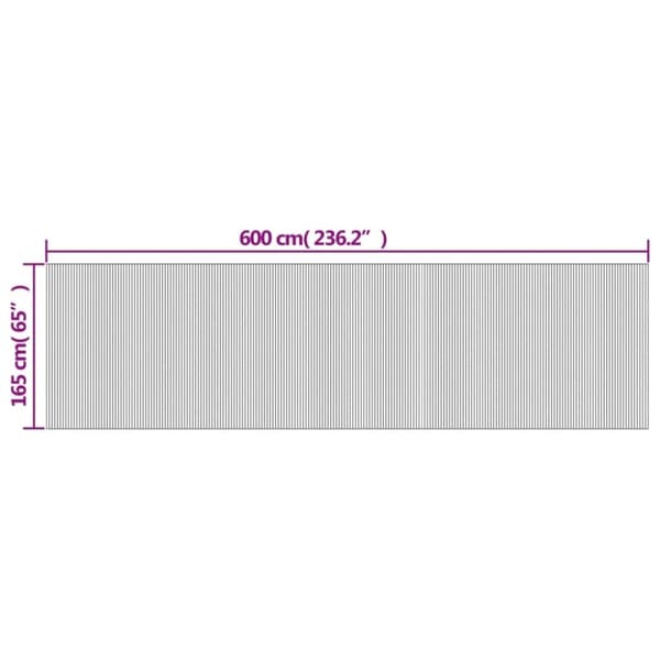 vidaXL Romdeler lys naturell 165x600 cm bambus