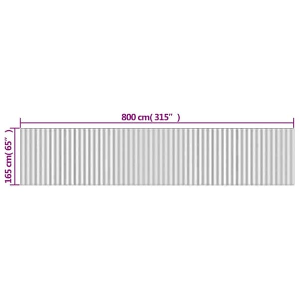 vidaXL Romdeler svart 165x800 cm bambus